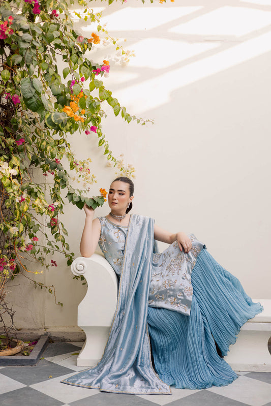 Celestial Blue Dupatta