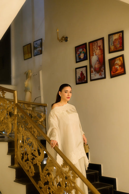 Pearl Drape Kaftan set